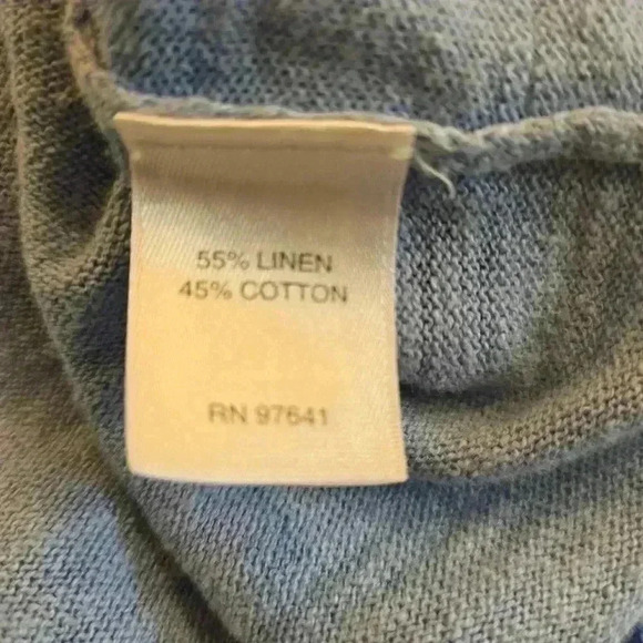 J. Jill Powder Blue Linen & Cotton Shirt Small - Picture 6 of 6